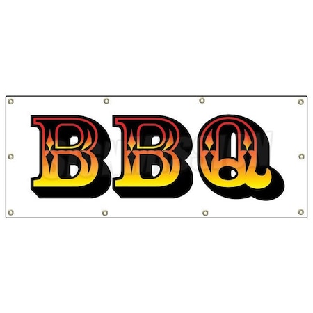 BBQ BANNER SIGN Barbque Bbq Smoker Signs Ribs Chicken Pork Beef